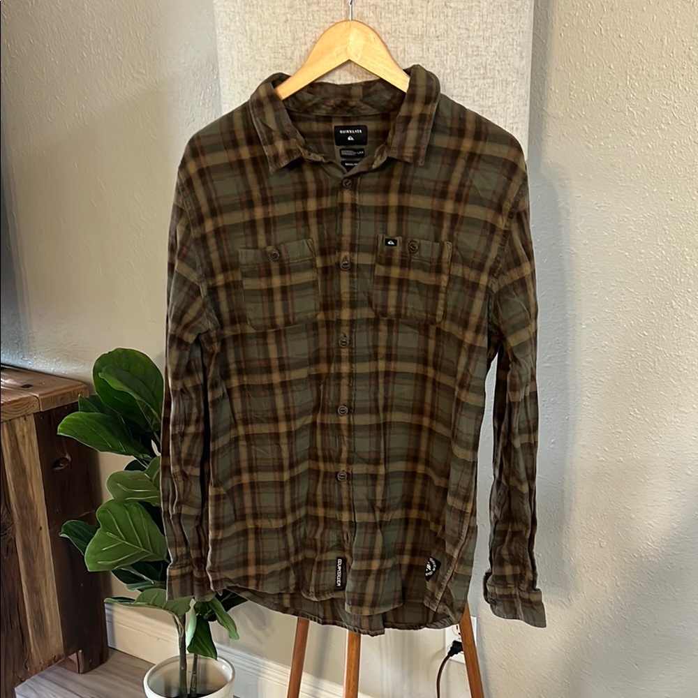 Men's Plaid Jacket - Olive Green